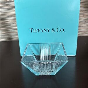 Tiffany & Co Square Crystal Bowl Metropolis Discontinued